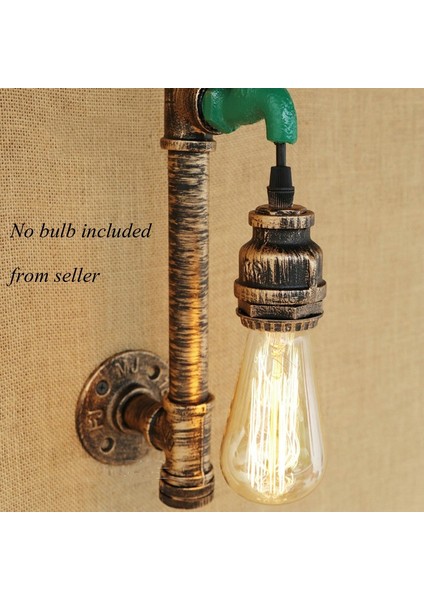 E27 Duvar Aplik Retro Loft Vintage Steampunk Boru Duvar Lambası Cafe Bar Kulübü Başucu Koridor Koridor Restoran Duvar Lambası (Yurt Dışından) indirimleri