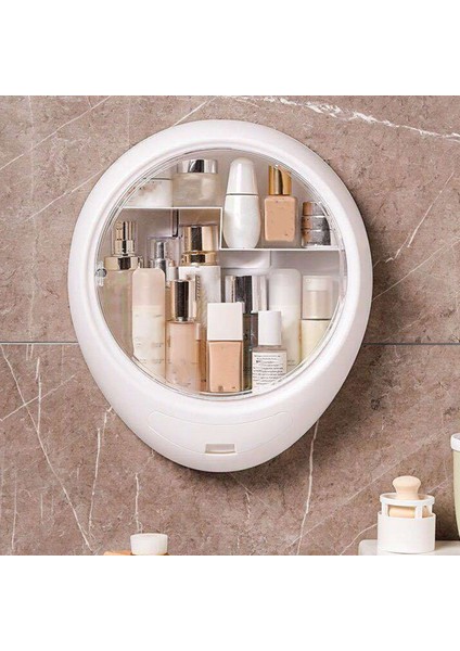 Duvara Monte Makyaj Organizatör, Şeffaf Kozmetik Depolama Organizatör Kutusu Makyaj Malzemesi Teşhiri Kutusu Cilt Bakımı Vitrin A (Yurt Dışından) indirimleri