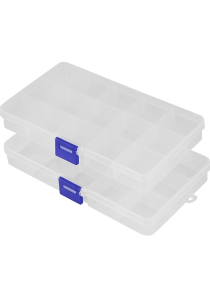 Plastik Organizatör Kutusu, Takı Mücadele Için 2 Paket Şeffaf Boncuk Organizatör Küpe Craft Boncuk (15 Izgaralar) (Yurt Dışından) fiyatları
