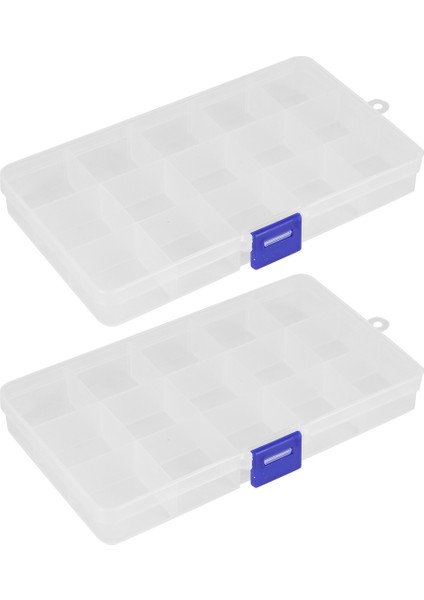 Plastik Organizatör Kutusu, Takı Mücadele Için 2 Paket Şeffaf Boncuk Organizatör Küpe Craft Boncuk (15 Izgaralar) (Yurt Dışından) modelleri