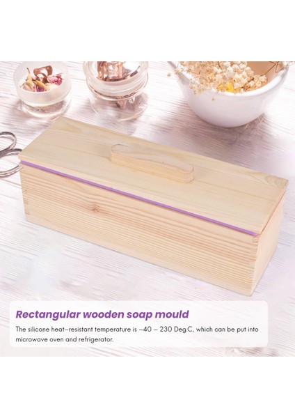 Dikdörtgen Ahşap Sabun Kalıp Silikon Astar Kapaklı Somun Sabun Kalıp Aracı Diy Sabun Mum Kalıp 1200G Kalıp Yapma Aracı (Yurt Dışından) fırsatları