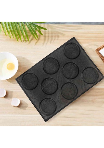 Silikon Hamburger Ekmeği Formları Delikli Fırın Yapışmaz Fırın Levhaları Yarım Tava Boyutuna Uygun (Yurt Dışından)