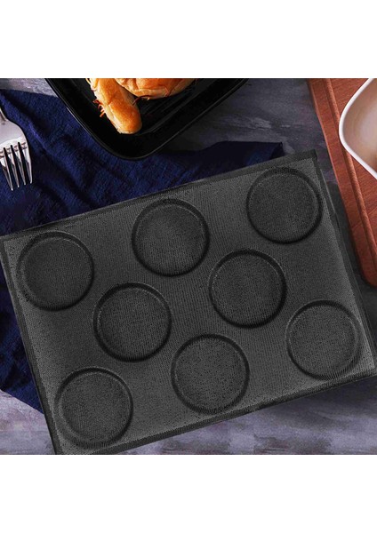 Silikon Hamburger Ekmeği Formları Delikli Fırın Yapışmaz Fırın Levhaları Yarım Tava Boyutuna Uygun (Yurt Dışından)