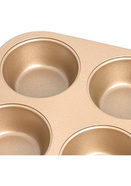 Adet 6 Delik Kare Kek Kalıbı Muffin Tepsisi Kek Kalıbı Muffin Kalıbı Karbon Çelik Fırın Tepsisi Yapışmaz Bakeware Bisküvi Tavası (Yurt Dışından)