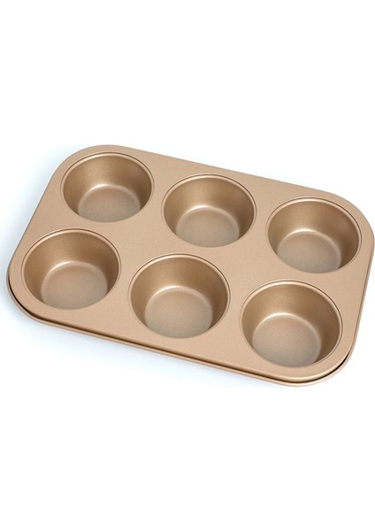 Adet 6 Delik Kare Kek Kalıbı Muffin Tepsisi Kek Kalıbı Muffin Kalıbı Karbon Çelik Fırın Tepsisi Yapışmaz Bakeware Bisküvi Tavası (Yurt Dışından)