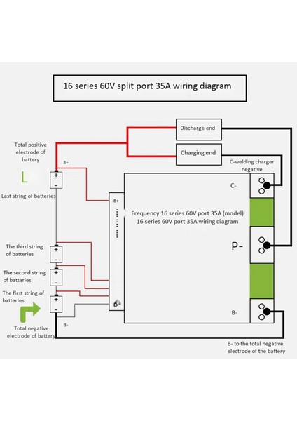 16S 60V 35A Koruma Kurulu Li-Ion Lityum 18650 Pil Bms Koruma Kartı, Pil Için Ups Enerji Invertörlü (Yurt Dışından)