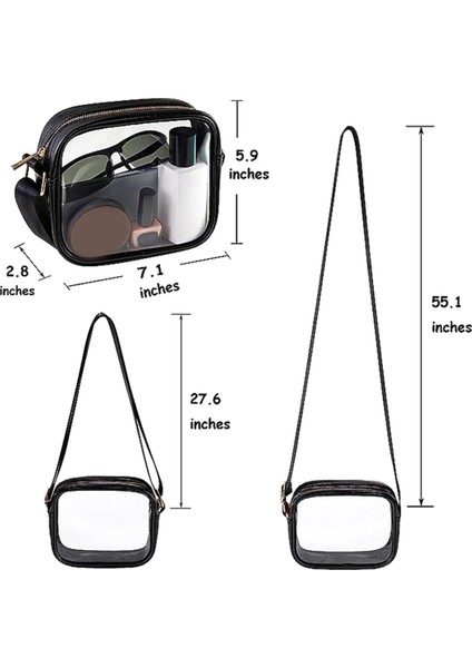 Şeffaf Çanta Stadyum Onaylı, Konser Etkinliği Için Çıkarılabilir ve Ayarlanabilir Askılı Şeffaf Çapraz Çanta (Yurt Dışından) fiyatları