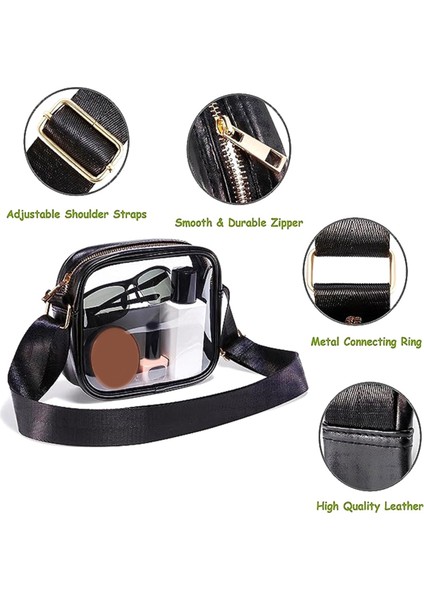 Şeffaf Çanta Stadyum Onaylı, Konser Etkinliği Için Çıkarılabilir ve Ayarlanabilir Askılı Şeffaf Çapraz Çanta (Yurt Dışından) fırsatları