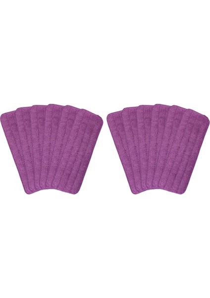 Düz Paspas Kafaları 12 Adet Mikrofiber Paspas Pedleri 42CM x 14CM Sprey Mop Dolum Yedek Pedler Mop Kafası Kapakları (Mor) (Yurt Dışından)