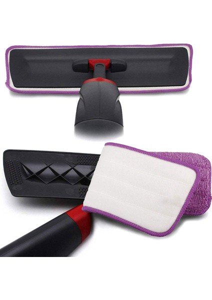Düz Paspas Kafaları 12 Adet Mikrofiber Paspas Pedleri 42CM x 14CM Sprey Mop Dolum Yedek Pedler Mop Kafası Kapakları (Mor) (Yurt Dışından)