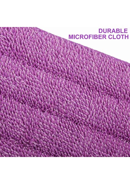 Düz Paspas Kafaları 12 Adet Mikrofiber Paspas Pedleri 42CM x 14CM Sprey Mop Dolum Yedek Pedler Mop Kafası Kapakları (Mor) (Yurt Dışından)