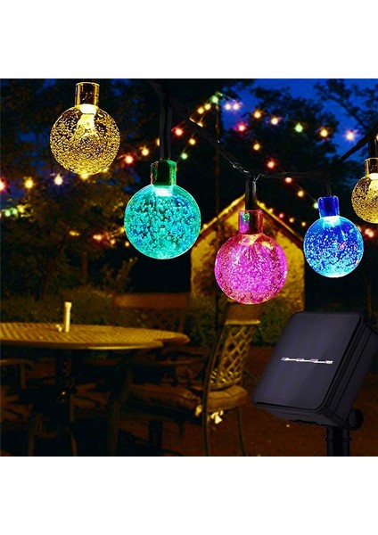 Güneş Işık Zinciri, 50 Renkli Kristal Top, Noel Için IP65 Suya Dayanıklı, Festivaller, (Yurt Dışından) indirimleri