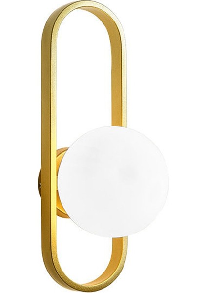 Duvar Lambası Başucu Lambası Modern Arka Plan Duvar Lambası Ortaçağ Küre Duvar Lambası Altın (Işıksız) (Yurt Dışından)