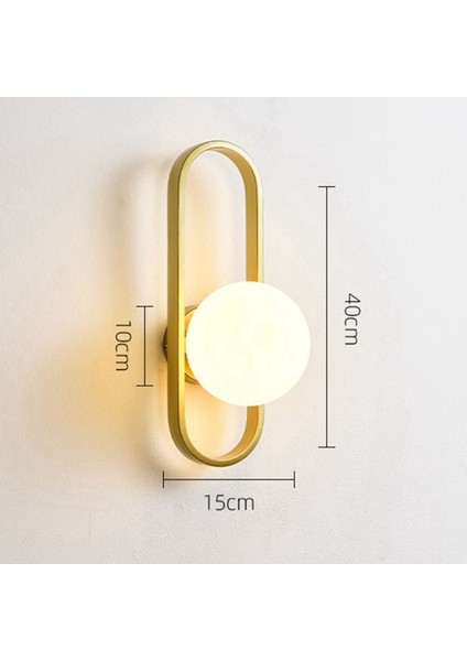 Duvar Lambası Başucu Lambası Modern Arka Plan Duvar Lambası Ortaçağ Küre Duvar Lambası Altın (Işıksız) (Yurt Dışından) modelleri