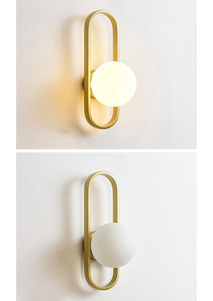 Duvar Lambası Başucu Lambası Modern Arka Plan Duvar Lambası Ortaçağ Küre Duvar Lambası Altın (Işıksız) (Yurt Dışından) indirimleri