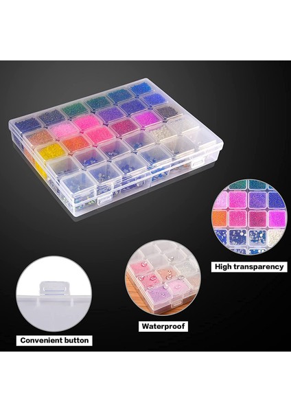 30 Izgaralar Depolama, Alet Kapları Plastik Boncuk Organizatör Elmas Nakış Aksesuarları, Sadece Kutu (Yurt Dışından) modelleri