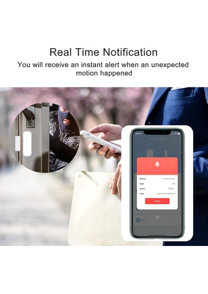 2pairs Akıllı Kapı Sensörü, Wifi Pencere Kapı Sensörü Alarmı, Ev Güvenliği Için Kontak Sensörü, Akıllı Ev Otomasyonu (Yurt Dışından)