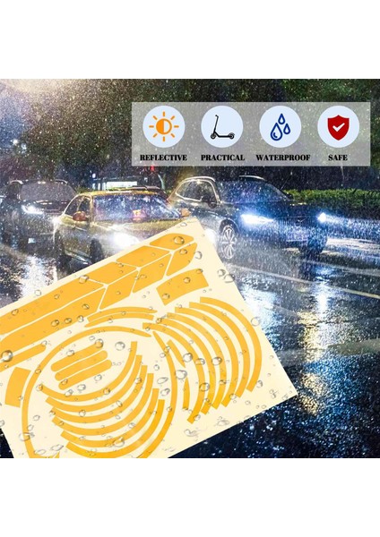 Takım Yansıtıcı Çıkartmalar Scooter Tam Set Çıkartmalar Ninebot Max G30 Kickscooter Katlanabilir Çıkartmalar (Sarı) (Yurt Dışından) fırsatları