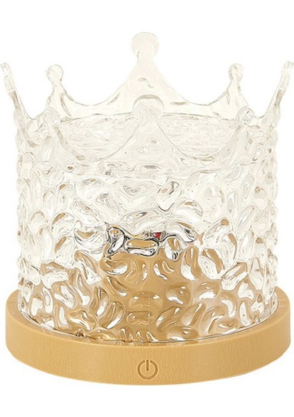 USB Uzaktan Kumanda Masa Lambası Taç Su Dalgası Gece Lambası Alev Atmosfer Lambası Odası Başucu Bar Dekor Aydınlatma Lambası (Yurt Dışından)