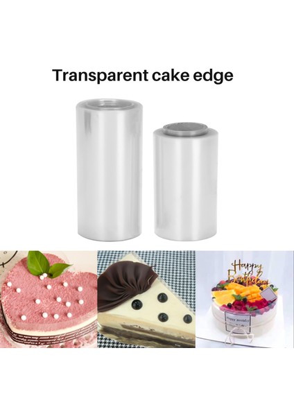 2 Adet 8/10CM Kek Kalıp Filmi Şeffaf Kek Ruloları Köpük Kek Asetat Levhalar Çikolata Şeker Ambalaj Bandı Şerit Kek Dekorasyon Aracı (Yurt Dışından) fiyatları
