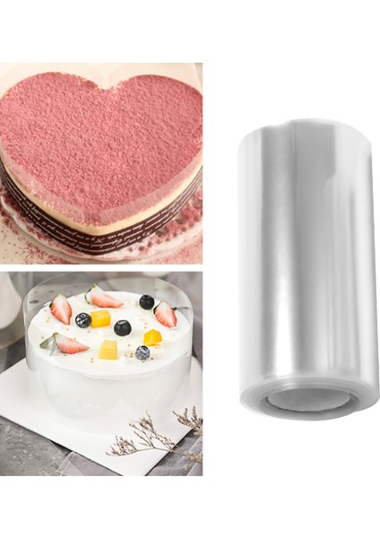 2 Adet 8/10CM Kek Kalıp Filmi Şeffaf Kek Ruloları Köpük Kek Asetat Levhalar Çikolata Şeker Ambalaj Bandı Şerit Kek Dekorasyon Aracı (Yurt Dışından) modelleri