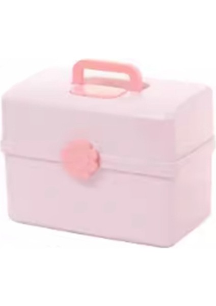 Lastik Bant Saklama Pembe Çocuk Saç Aksesuarları Saklama Kutusu Çok Katmanlı Saç Aksesuarları Saklama Kutusu (Ekstra) (Yurt Dışından)
