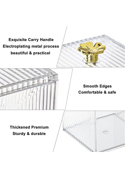 Adet Pamuk Topu Tutucu, Q-Ipuçları Tutucu Temizle Modern Banyo Organizatörleri, Kapaklı Kavanozlar, Pamuk Topu Için (Yurt Dışından) fiyatları