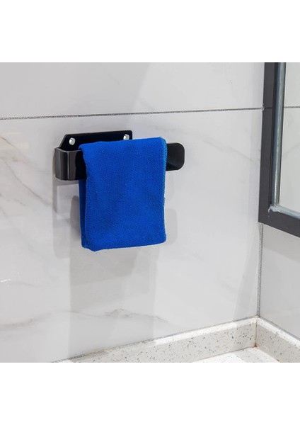 Akrilik El Havlusu Tutucu El Havlusu Halkası Kendinden Yapışkanlı ve Duvara Monte Modern El Havlusu Bar Havlu Askısı, Siyah (Yurt Dışından) fırsatları