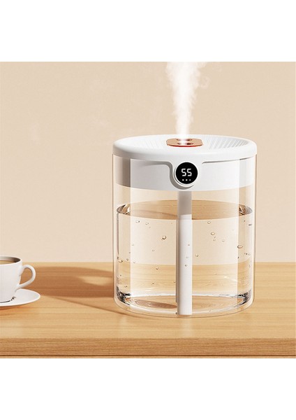 H2O Hava Nemlendirici 2l Kapasiteli Çift Nozul, LCD Nem Göstergeli Uçucu Yağ Difüzörü Taşınabilir Usb, Beyaz (Yurt Dışından) indirimleri