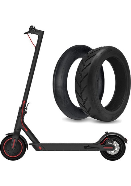 8,5 Inç Evrensel Elektrikli Scooter Lastikleri 8.5x2 Kalınlaştırılmış Kaymaz Aşınmaya Dayanıklı 81/2x2 Iç ve Dış Lastikler (Yurt Dışından)