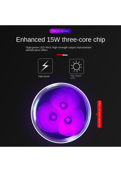 Uv LED El Feneri 365NM Alüminyum Alaşımlı Taşınabilir Uv El Feneri Şarj Edilebilir Zoom Muayene Işığı Evcil Hayvan Algılama Işığı (Yurt Dışından) fiyatları