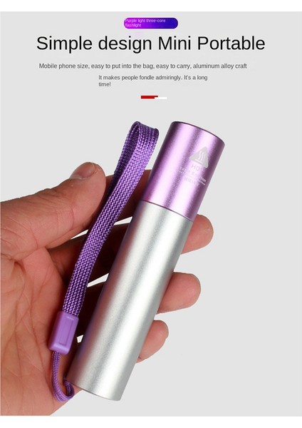 Uv LED El Feneri 365NM Alüminyum Alaşımlı Taşınabilir Uv El Feneri Şarj Edilebilir Zoom Muayene Işığı Evcil Hayvan Algılama Işığı (Yurt Dışından) fırsatları