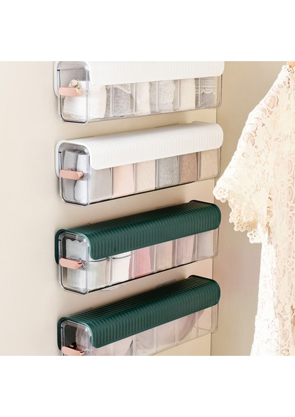 Duvara Monte Saklama Kutusu Iç Külot Çorap Veri Kablosu Dolap Organizatör Çok Fonksiyonlu 6 Izgaralar Şeffaf Yeşil (Yurt Dışından) modelleri