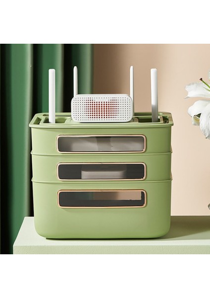 Kablosuz Wıfı Yönlendirici Kutusu Masaüstü Soket Kablo Priz Tel Sepet Depolama Organizatör Kutusu Ev Yatak Odası Için S (Yurt Dışından) indirimleri