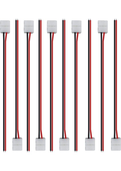50 Adet LED Bant Konektörü 2pin LED Şerit Aksesuarları Konnektörleri 10MM 2835 3528 5050 5730 5630 Smd LED Şerit (Yurt Dışından)