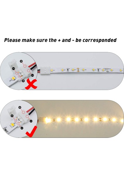 50 Adet LED Bant Konektörü 2pin LED Şerit Aksesuarları Konnektörleri 10MM 2835 3528 5050 5730 5630 Smd LED Şerit (Yurt Dışından) indirimleri