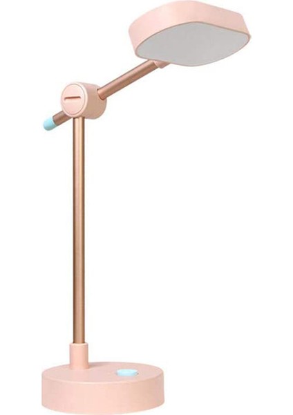 Şarj Edilebilir LED Yurt Çalışma Okuma Lambası Basın Katlanır Kitap Lambası Öğrenci Göz Koruması Masa Lambası, Pembe (Yurt Dışından)