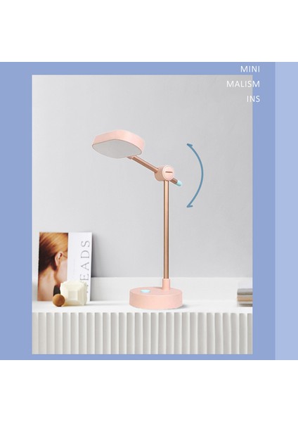 Şarj Edilebilir LED Yurt Çalışma Okuma Lambası Basın Katlanır Kitap Lambası Öğrenci Göz Koruması Masa Lambası, Pembe (Yurt Dışından) fırsatları