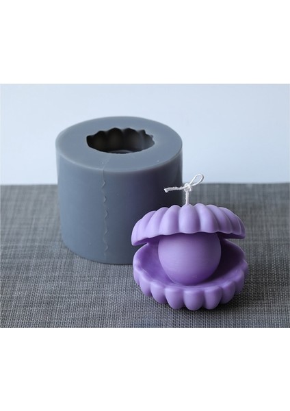 Dıy Mum Yapımı Malzemeleri Büyük Inci Kabuk Aromaterapi Mum Kalıp Reçine 3D Fondan Silikon Kalıp Sabun Kalıp (Yurt Dışından) indirimleri