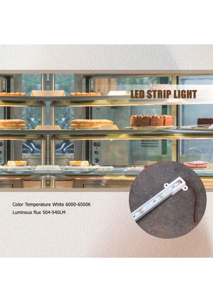 50CM 12V 36 LED 5050 Smd Sert Şerit Bar Işığı Alüminyum Sert Beyaz (Yurt Dışından)
