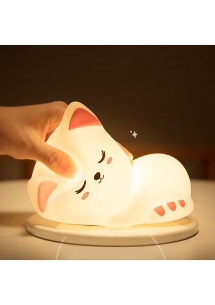 Çocuk Gece Lambası Silikon Başucu Lambası Rgb Dokunmatik Sensör USB Şarj Yatak Odası Dekorasyon Gece Lambası (Yurt Dışından) fırsatları