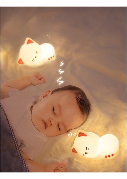 Çocuk Gece Lambası Silikon Başucu Lambası Rgb Dokunmatik Sensör USB Şarj Yatak Odası Dekorasyon Gece Lambası (Yurt Dışından) indirimleri