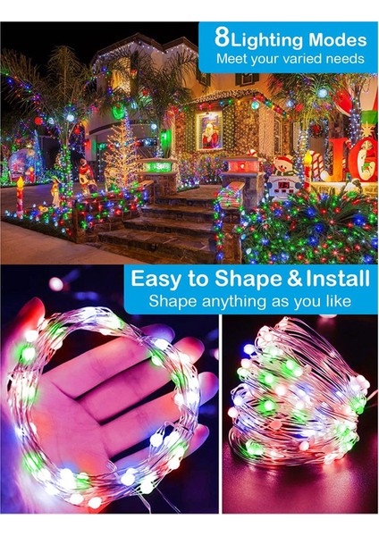 200LED Güneş Peri Dize Işıklar Açık, 20M Ekstra Uzun IP65 Su Geçirmez 8 Modu LED Güneş Noel Peri Işık Çok Renkli (Yurt Dışından) fırsatları