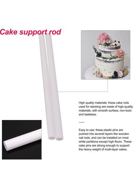 Katmanlı Kek Yapımı ve Istifleme Için 50 Parça Plastik Beyaz Kek Dübel Çubukları (0,4 Inç Çap 9,5 Inç Uzunluk) (Yurt Dışından) fırsatları