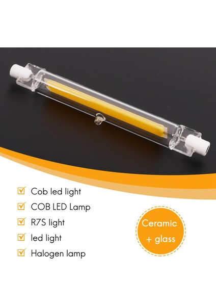 Kısılabilir R7S LED Cob 10W 118MM LED Ampuller Halojen Lambayı Değiştirin-Sıcak Beyaz Işık 220V (Yurt Dışından) fiyatları