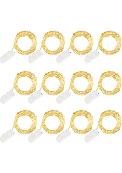 2m 20 LED Dize Işıklar Gümüş Tel Peri Sıcak Beyaz Çelenk Ev Noel Düğün Işık Dizeleri (Yurt Dışından) fiyatları