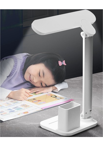 Yurt Adanmış Okul Sezonu Için LED Göz Koruması Masa Lambası USB Şarj Kablosuz Katlanabilir Çalışma Masası Lambası (Yurt Dışından) fiyatları