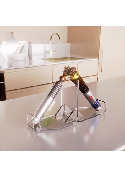 Lightsaber Standı Masaüstü Çift Bıçaklı Lightsaber Ekran Tutucu Akrilik Lightsaber Kabzası Standı Masaüstü Teşhir Standı Standları (Yurt Dışından) fırsatları
