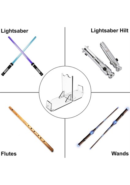 Lightsaber Standı Masaüstü Çift Bıçaklı Lightsaber Ekran Tutucu Akrilik Lightsaber Kabzası Standı Masaüstü Teşhir Standı Standları (Yurt Dışından) indirimleri