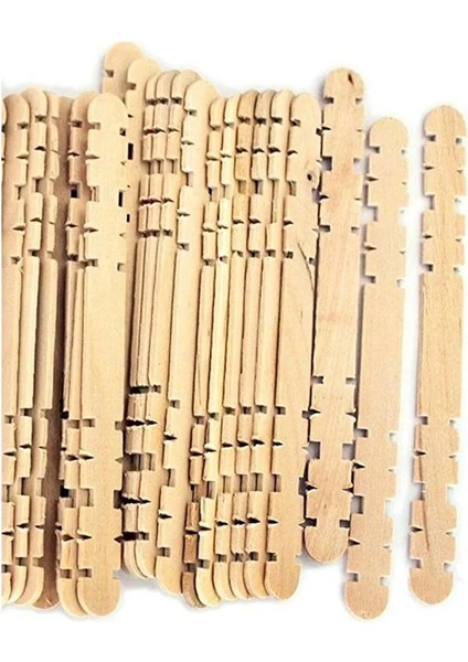50'li Boyasız Ahşap Geçmeli Dil Çubuğu 50'li Natural